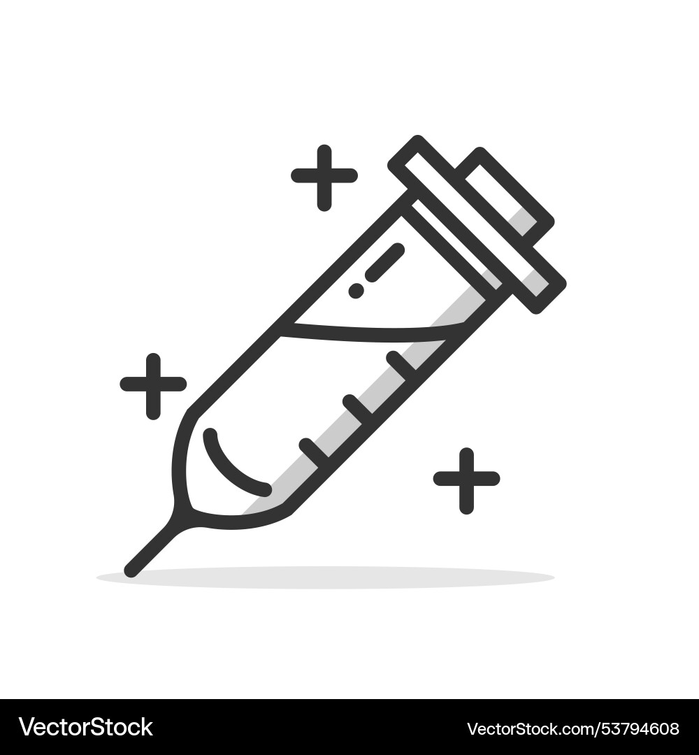 Syringe injection icon simple flat design Syringe injection icon simple flat design vector image