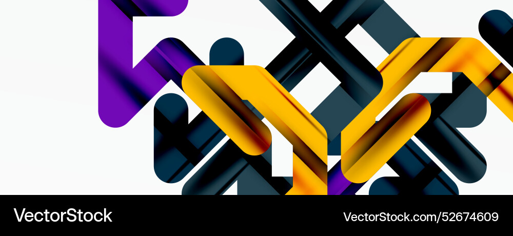 Abstract background - colorful lines composition vector image