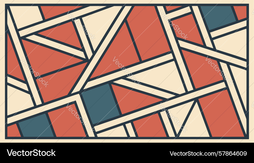 Abstract geometric polygon pattern design vector image