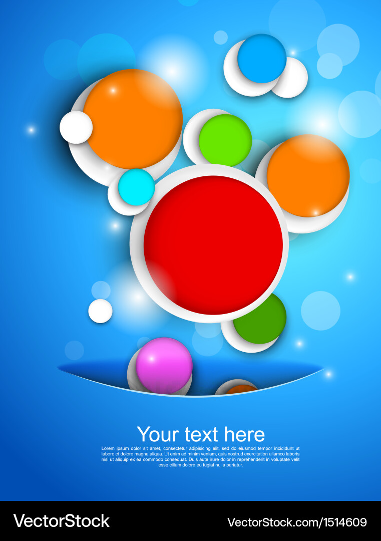 Background with colorful circles vector image