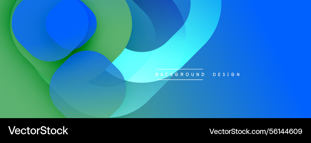 Blue green abstract shapes overlap creating Blue green abstract shapes overlap creating vector image