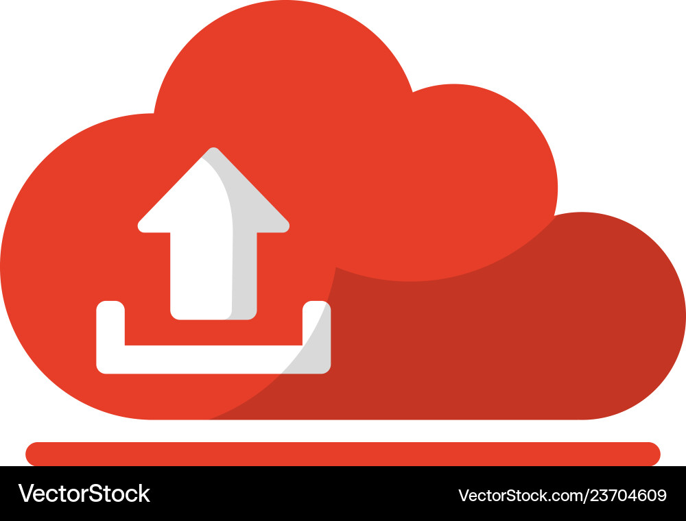 Cloud computing upload Vector Image