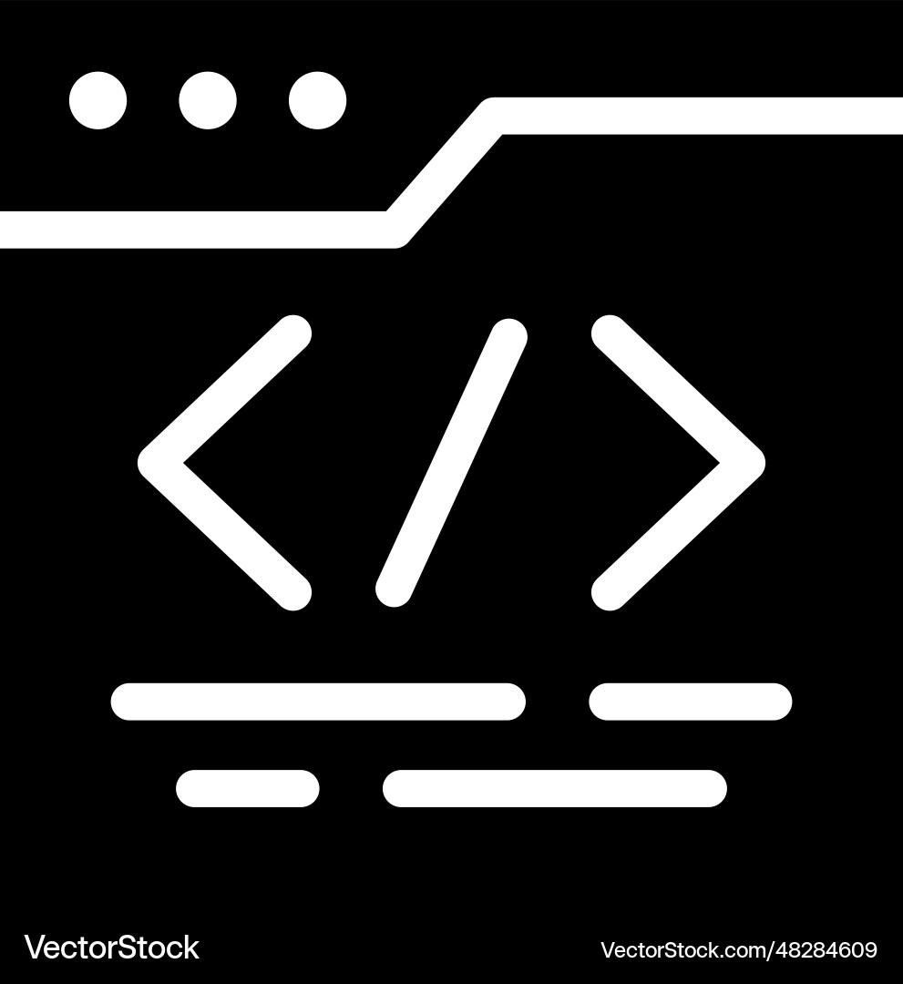 Coding icon Coding icon vector image