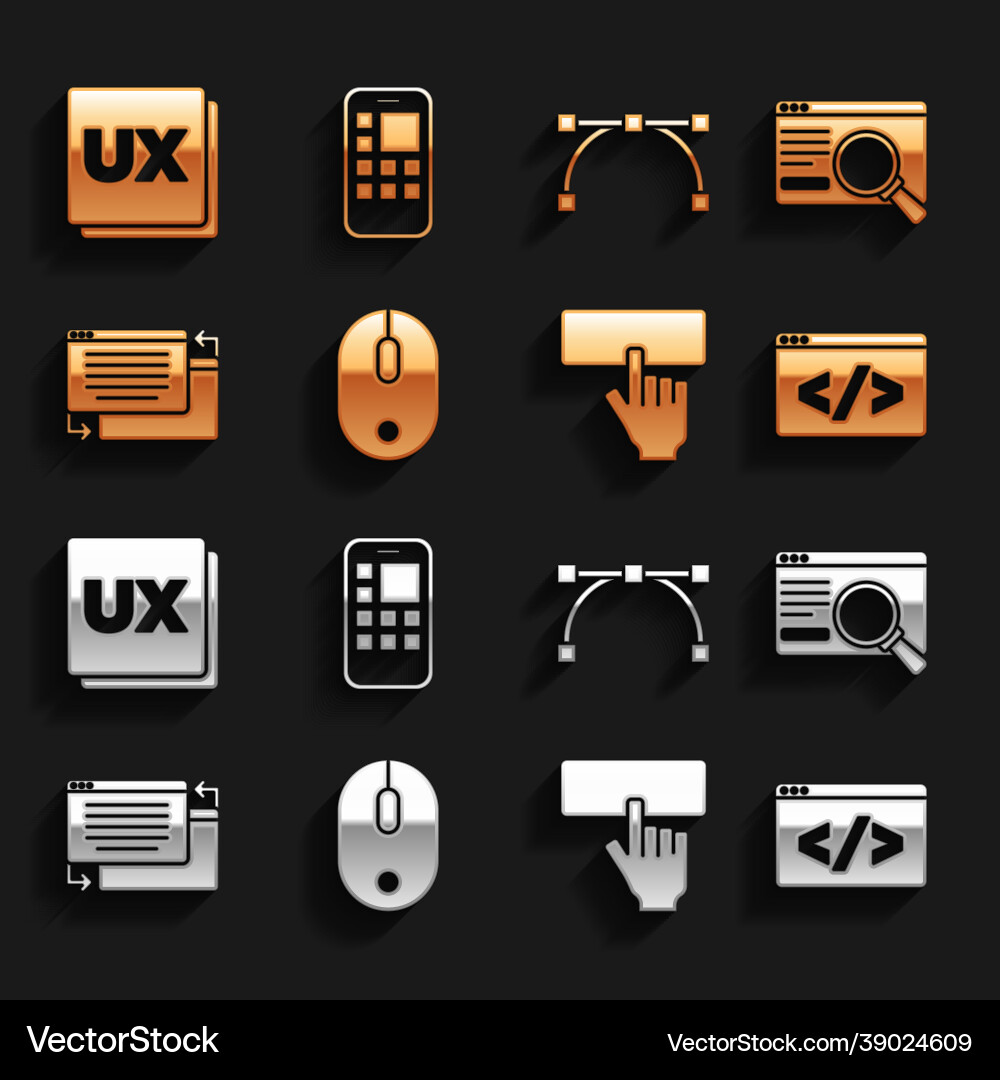 Computer Maus ui oder ux design front end Computer Maus ui oder ux design front end Vektorbild