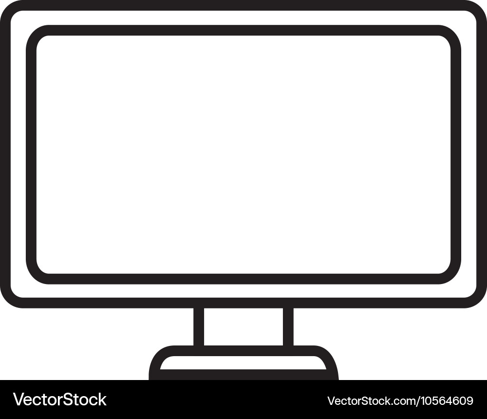 Computer monitor icon design vector image