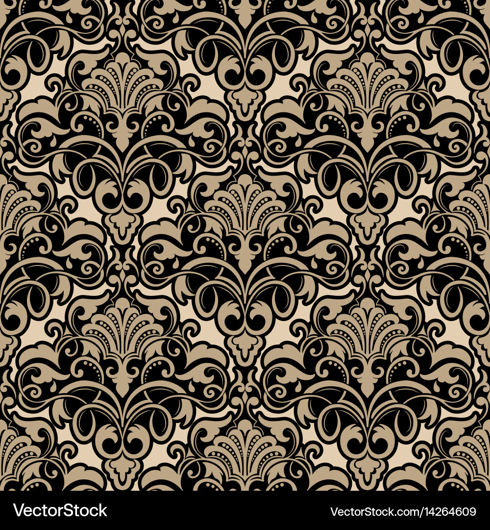 Damask Pattern Background vector image