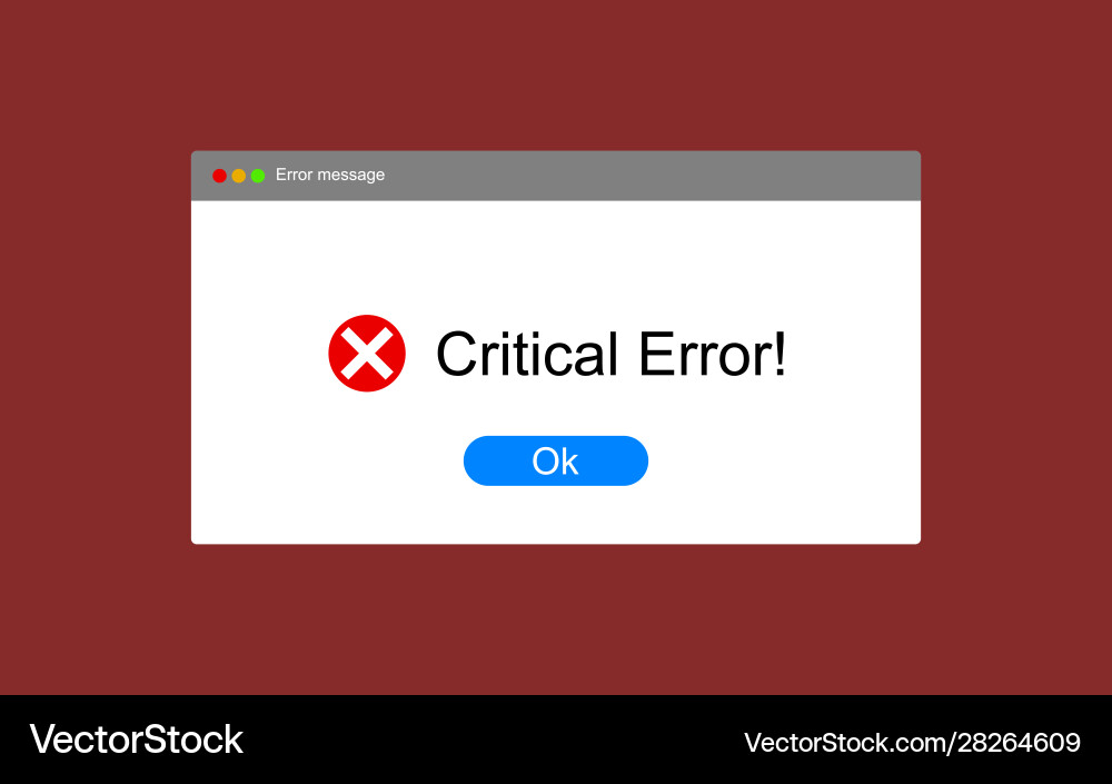 Fehlermeldung Computerfenster Alarm Popup-System Fehlermeldung Computerfenster Alarm Popup-System vektorbild