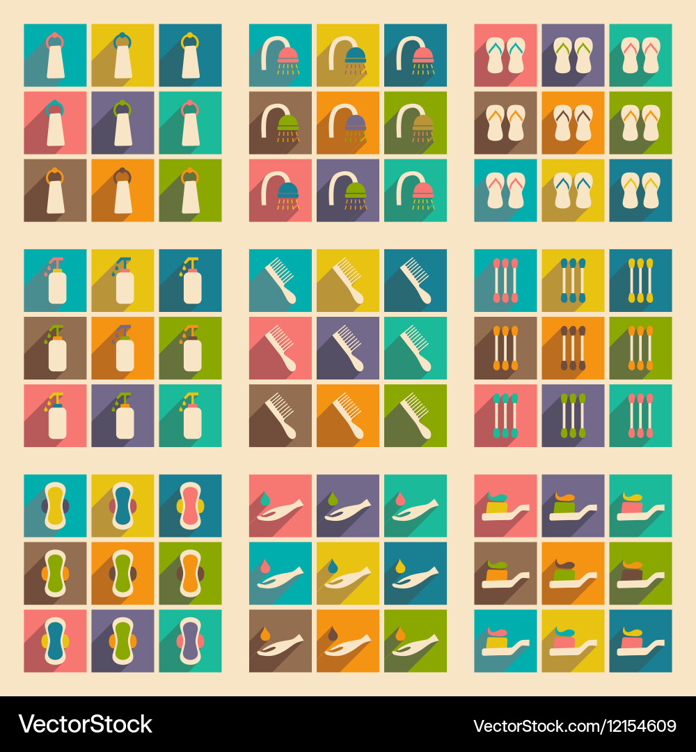 Flat with shadow concept and mobile application vector image
