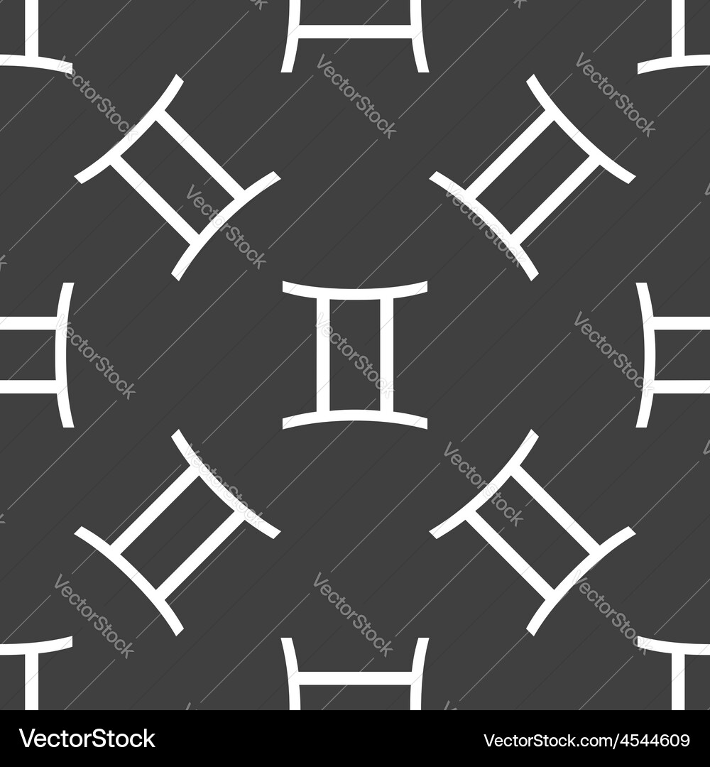 Gemini symbol pattern Vector Image