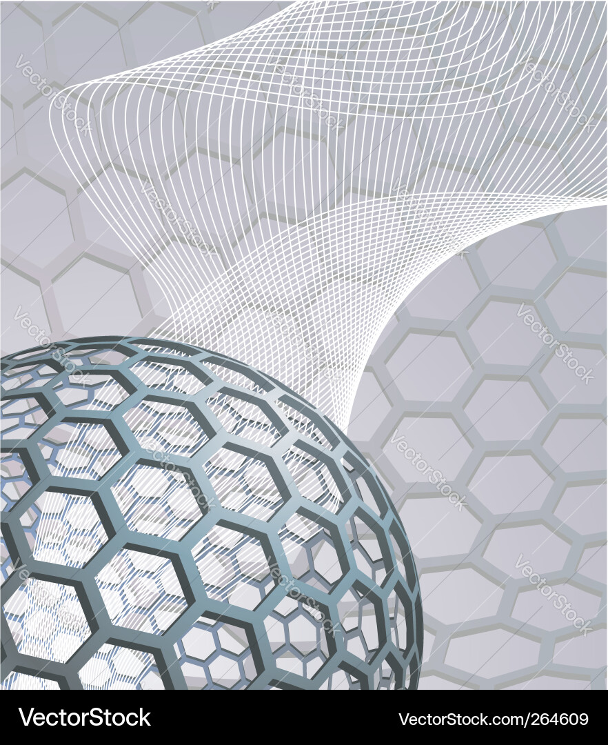 Honeycomb Mesh Wave Pattern vector image