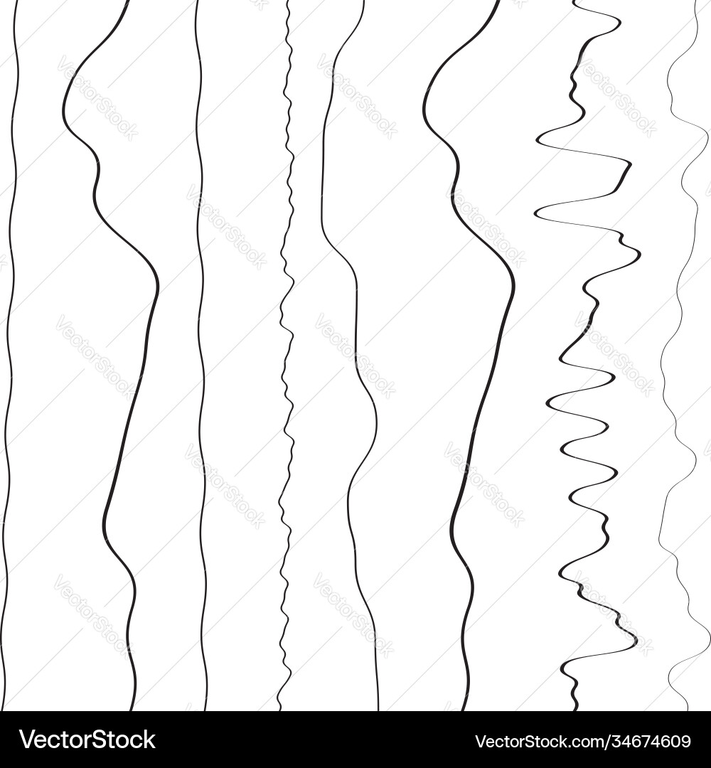 Irregular random wiggling squiggle waving wavy Irregular random wiggling squiggle waving wavy Vector Image