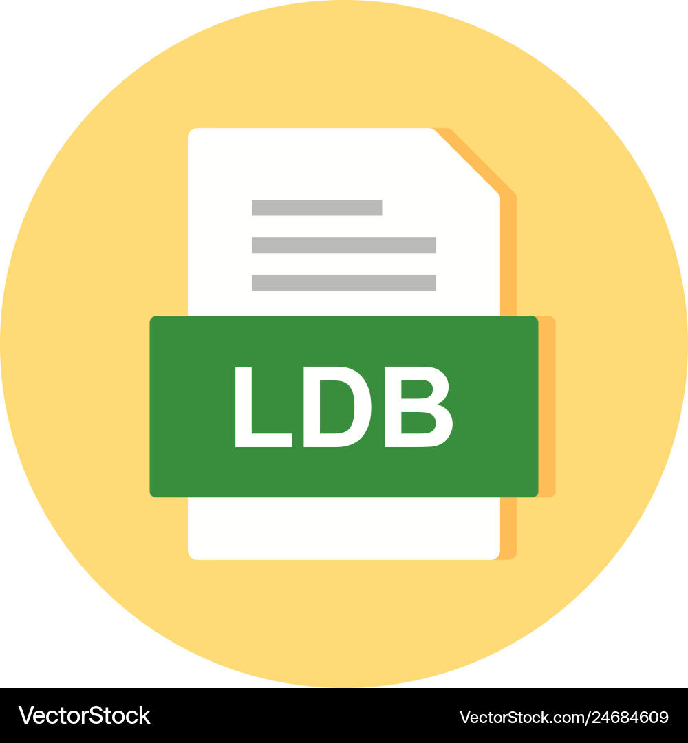 Ldb file document icon Vector Image