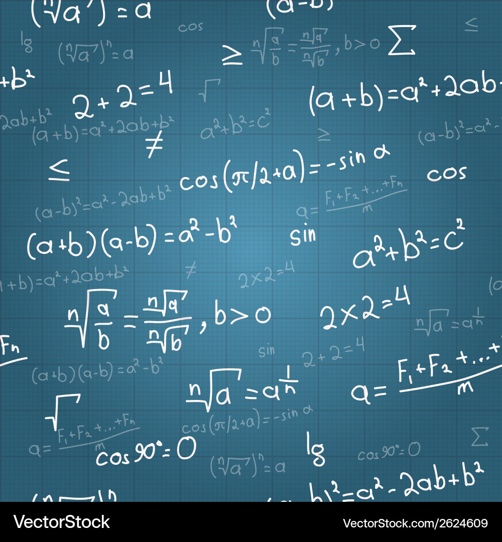 Mathematical Formulas Pattern vector image