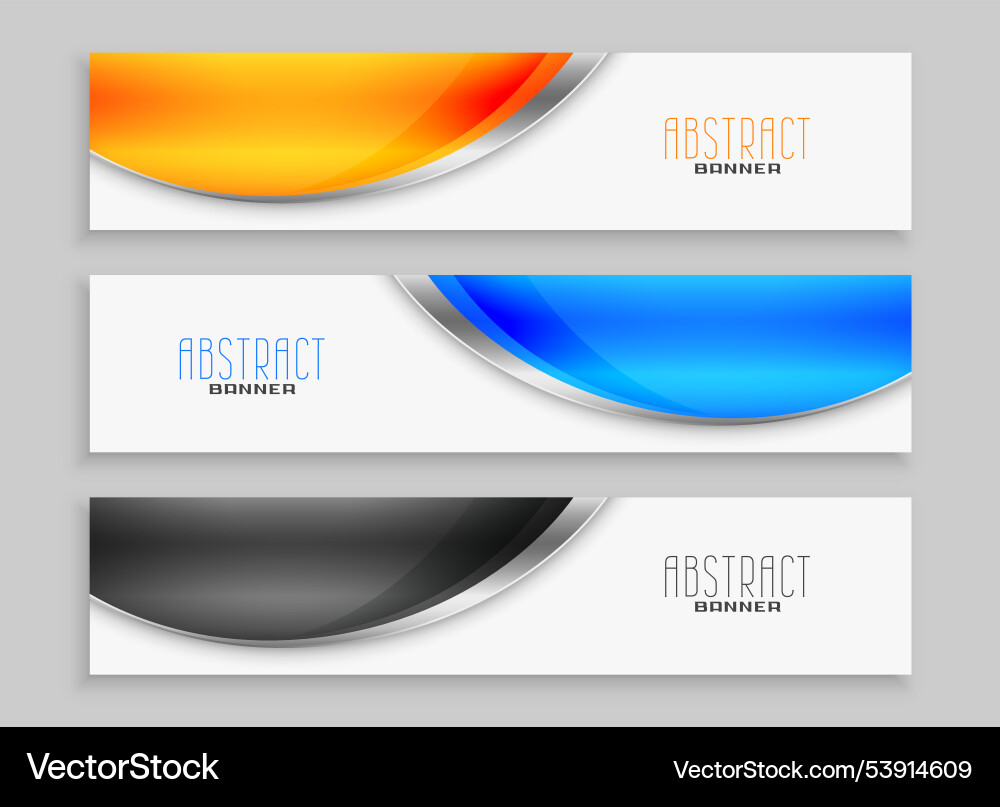 Modern and abstract wide website header template vector image