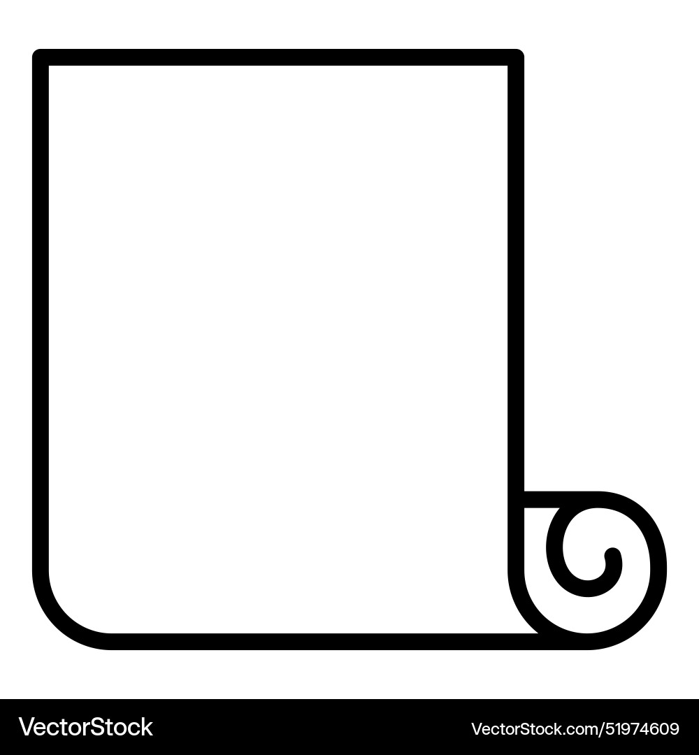 Paper document file icon in thin line style vector image