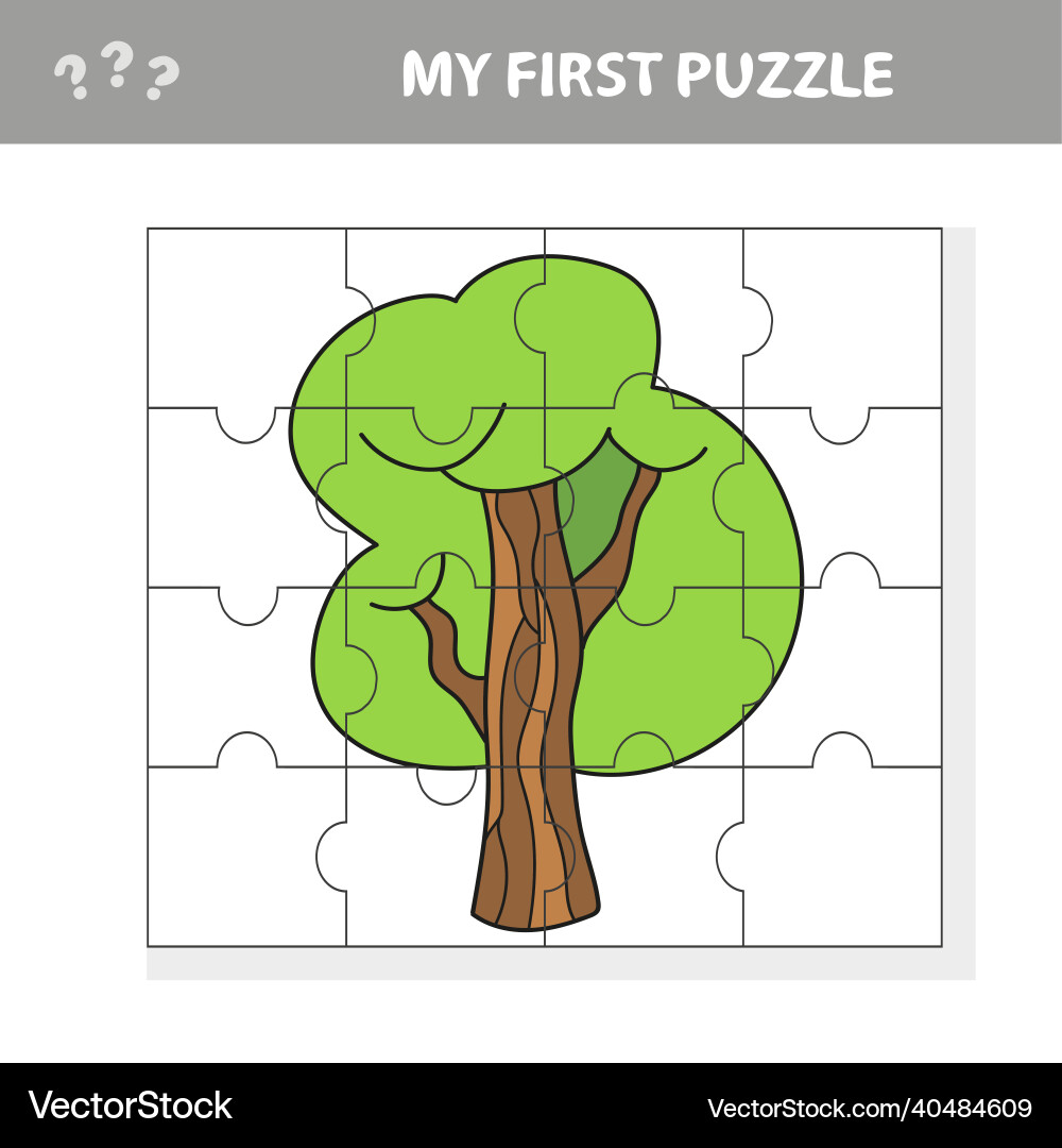 Puzzle tree design Vector Image