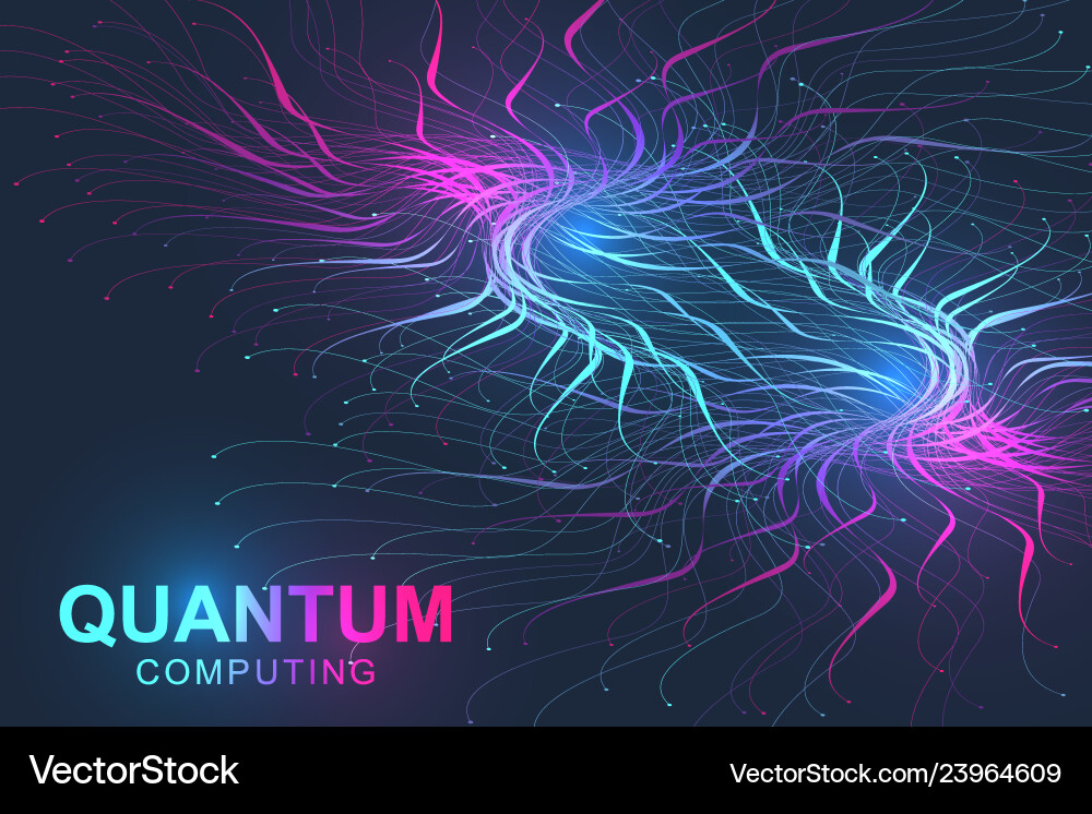 Quantum computer technology concept deep learning Quantum computer technology concept deep learning vector image