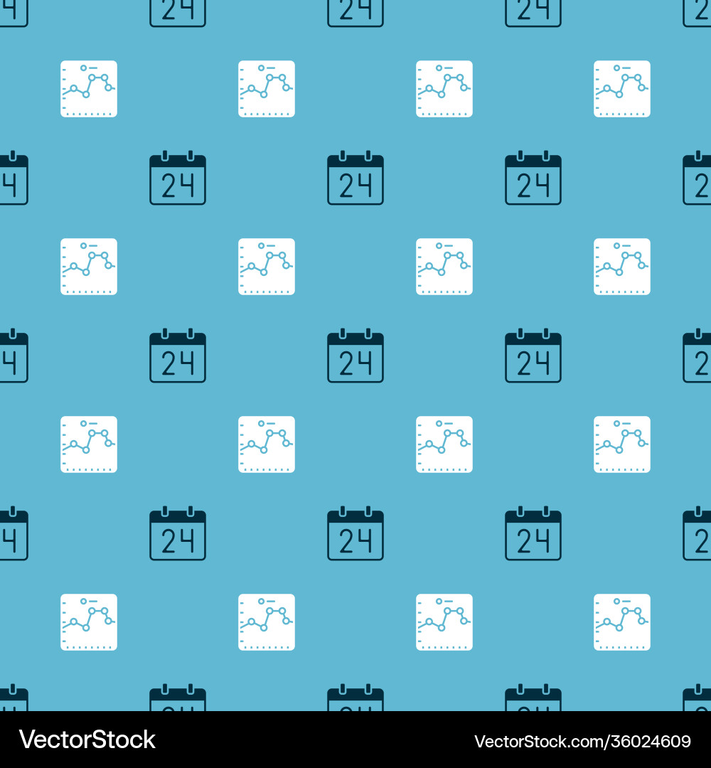 Set calendar and browser with growth graph Vector Image