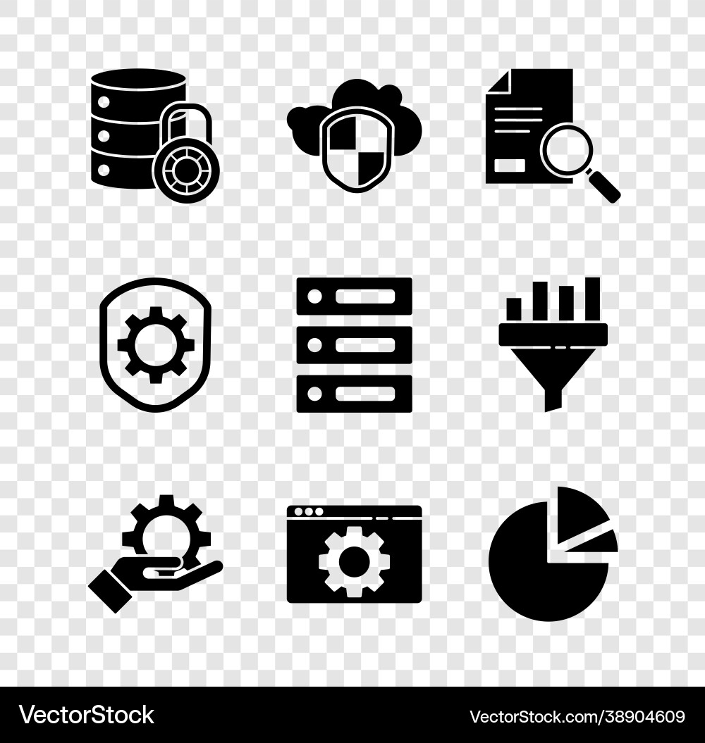 Set server security with lock cloud and shield Set server security with lock cloud and shield Vector Image