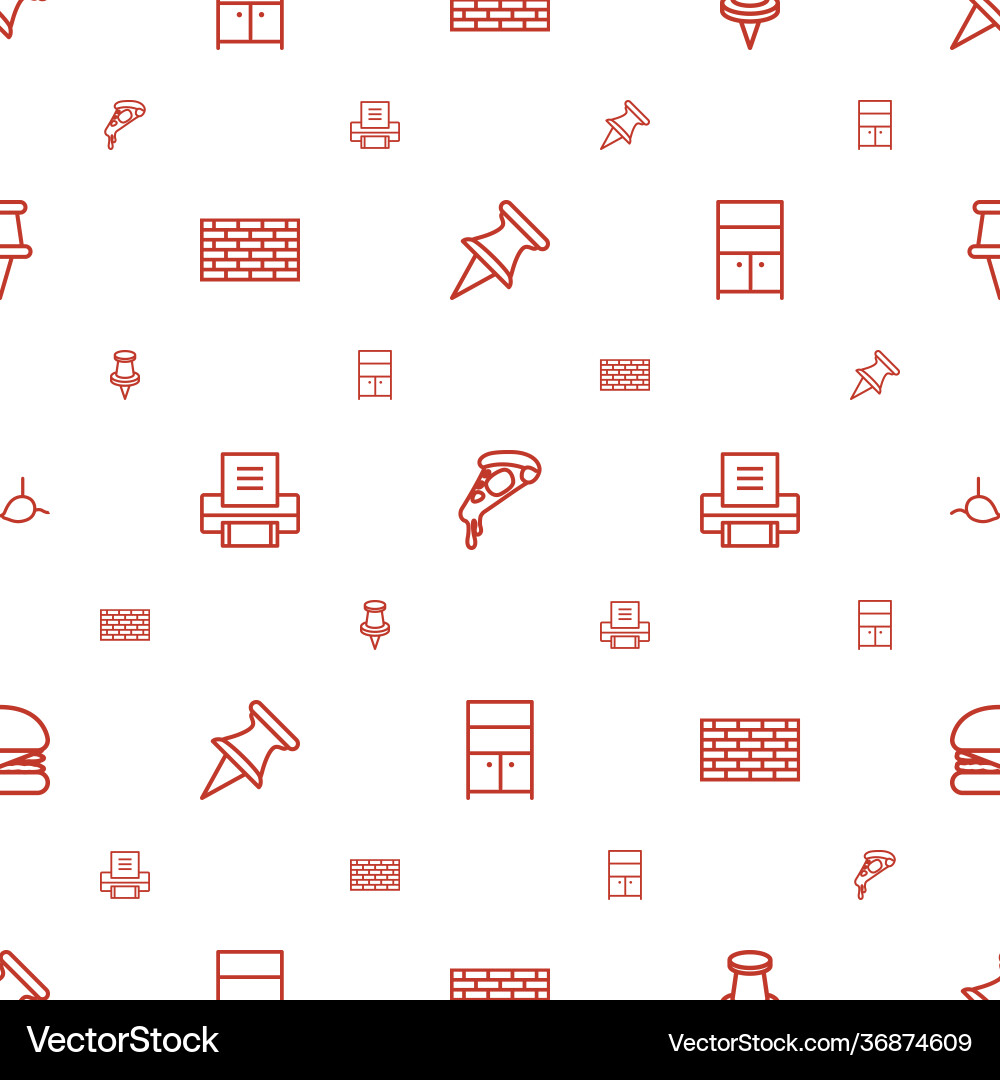 Solid icons pattern seamless white background Vector Image