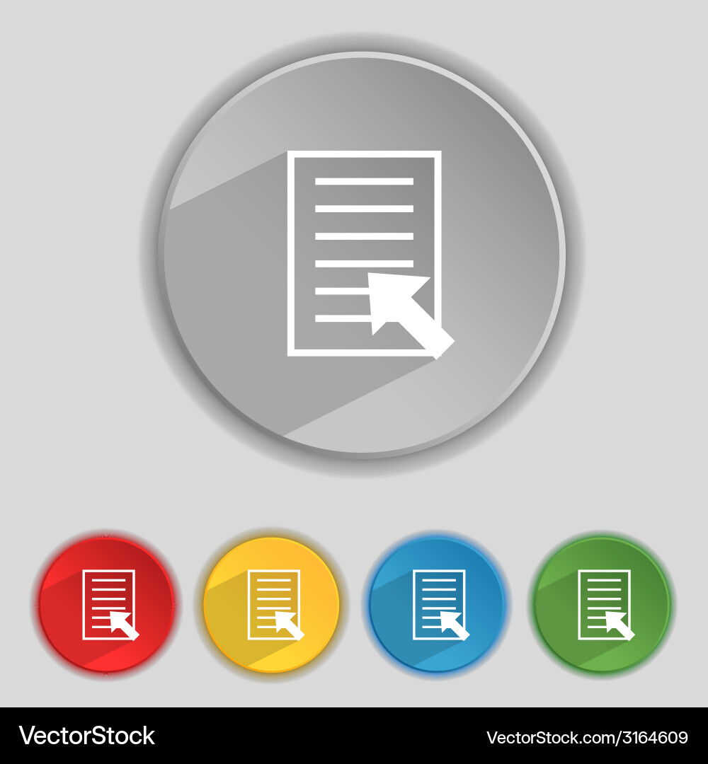 Text file sign icon document symbol set Vector Image