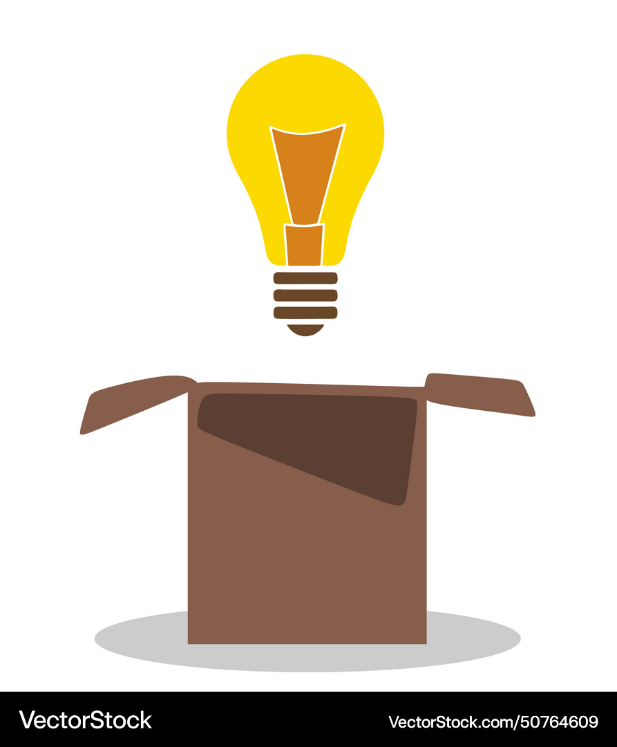 Think outside the box Royalty Free Vector Image