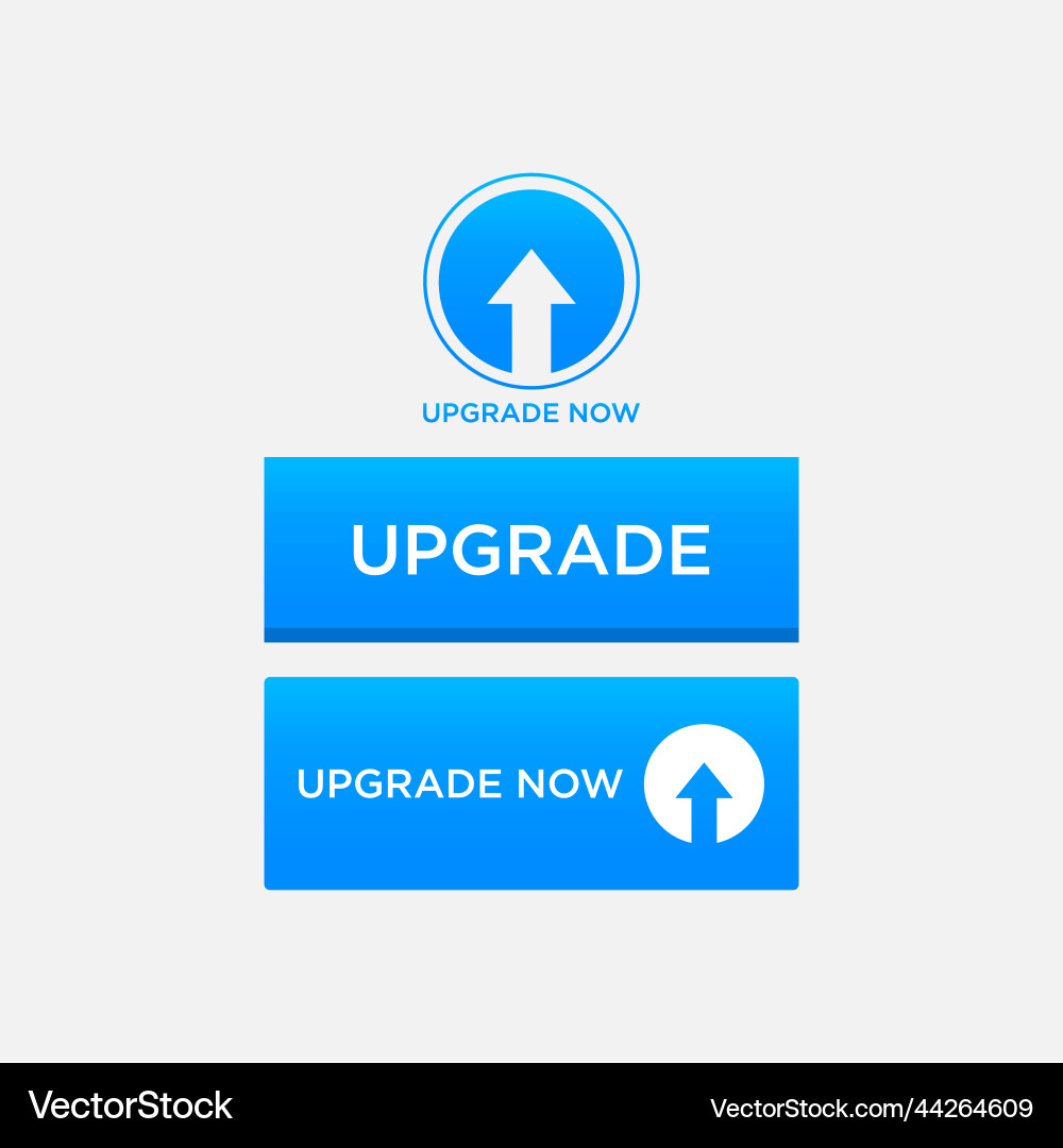 Upgrade now button Vector Image