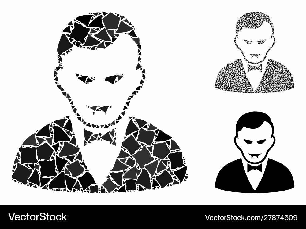 Vampire composition icon humpy parts Vampire composition icon humpy parts vector image
