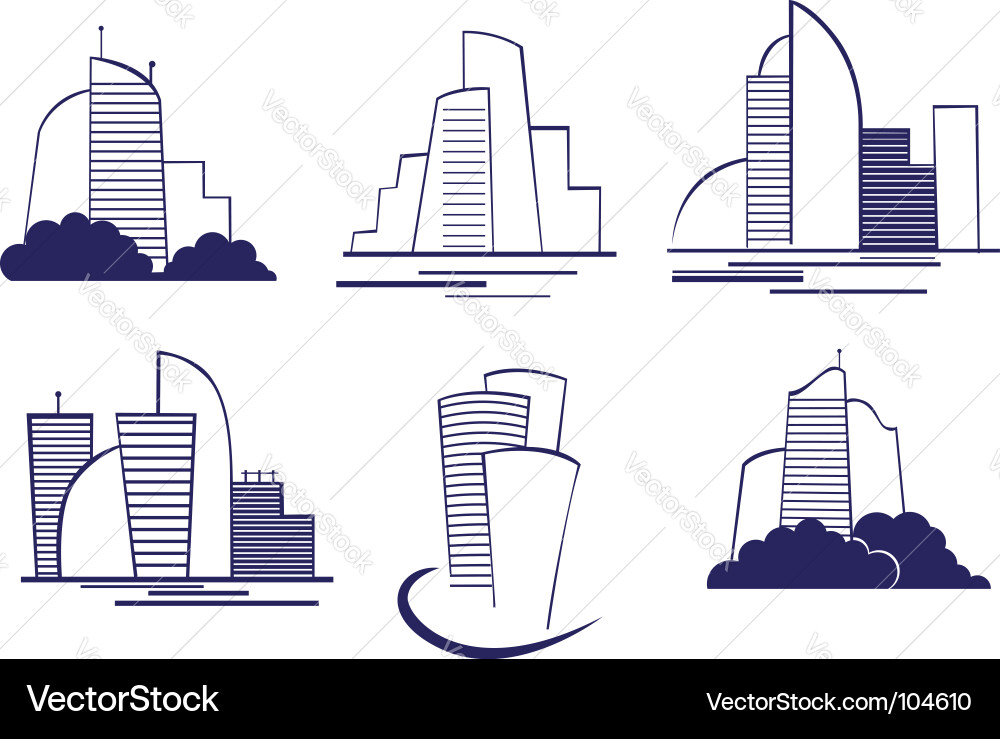 Building Icons & Symbols vector image