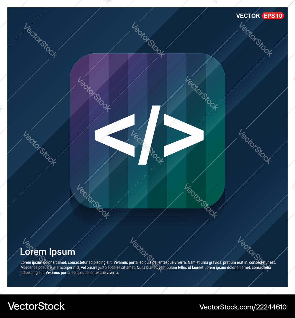 Code icon Code icon vector image