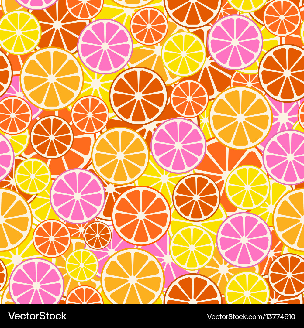Colorful fruit pattern - seamless Royalty Free Vector Image