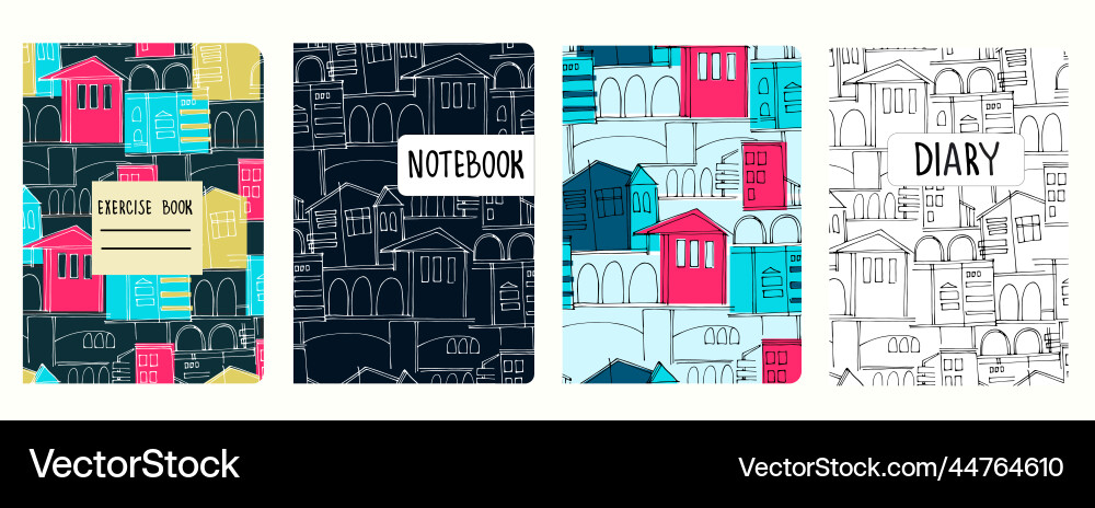 Cover page templates based on seamless patterns Vector Image