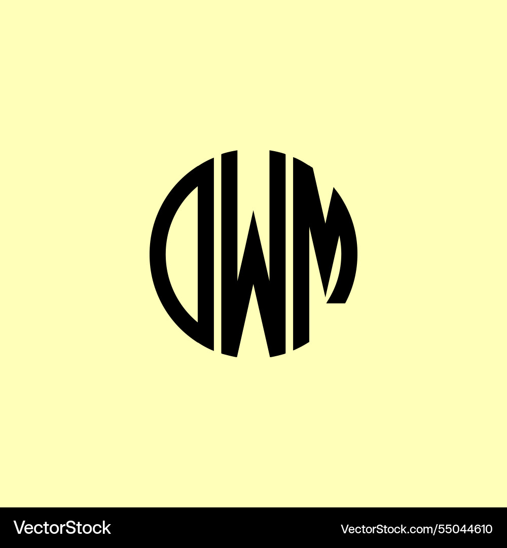 Creative rounded initial letters dwm logo Creative rounded initial letters dwm logo Vector Image