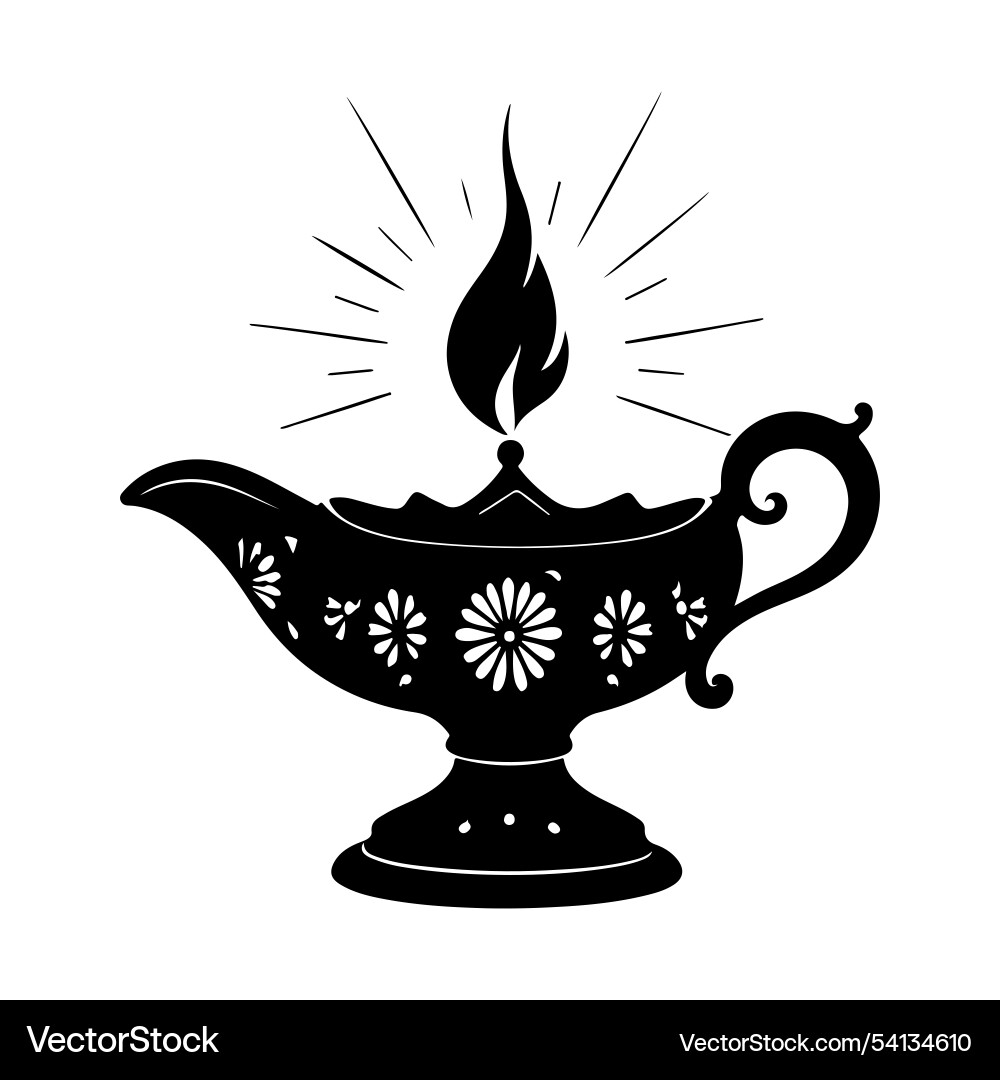 Diwali lamp art (54134610) – Royalty-Free Vector | VectorStock, image size:1000x1080