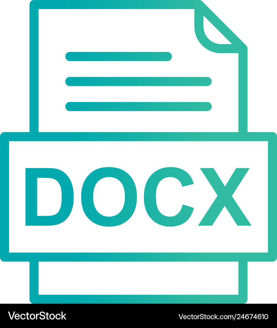 Docx file document icon Vector Image