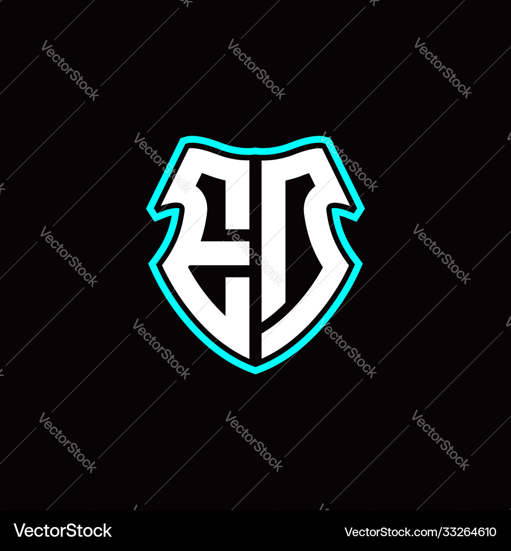 Ed initial logo design with a shield shape Ed initial logo design with a shield shape Vector Image
