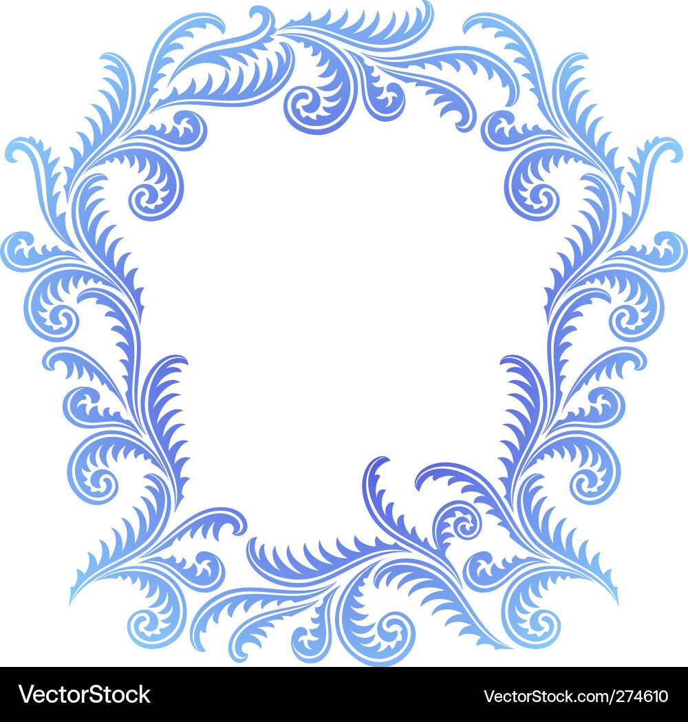 Frost pattern frame vector image