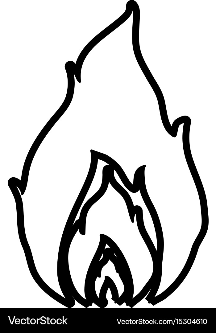 Hot fire flame Royalty Free Vector Image - VectorStock