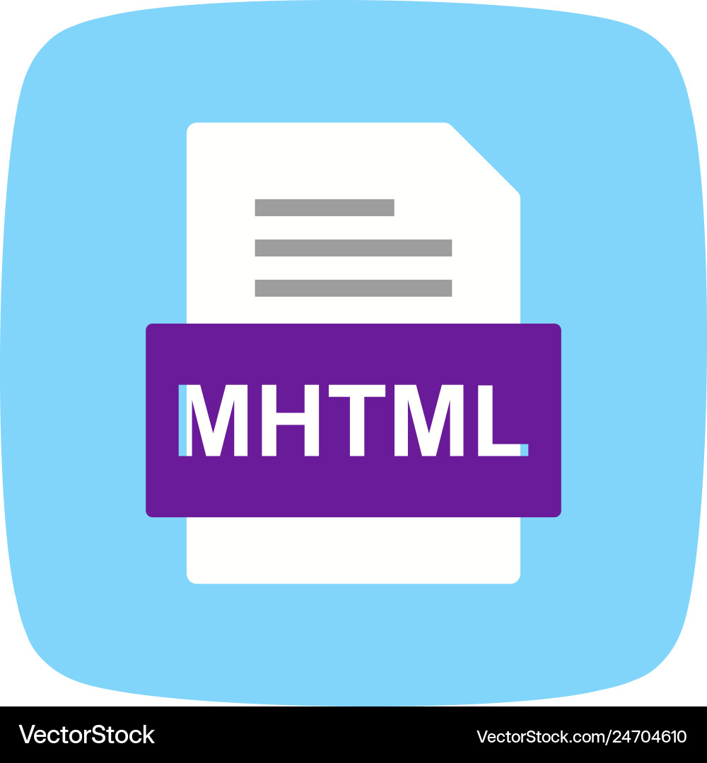 Mhtml file document icon Vector Image