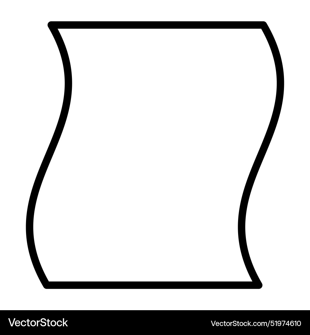 Paper document file icon in thin line style vector image