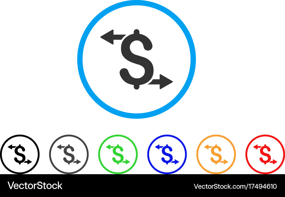 Payouts rounded icon – Royalty-Free Vector | VectorStock
