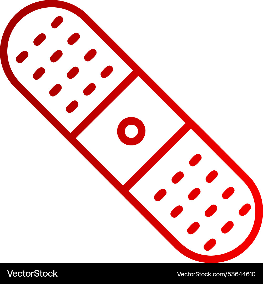 Plaster line gradient icon Vector Image