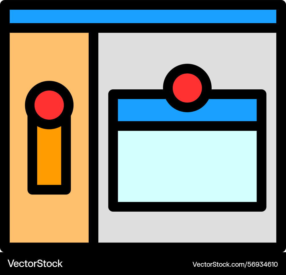 Refresh line filled style icon design vector image