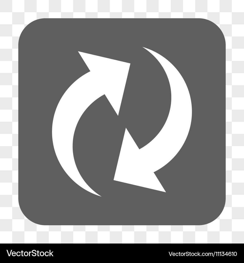 Refresh rounded square button vector image