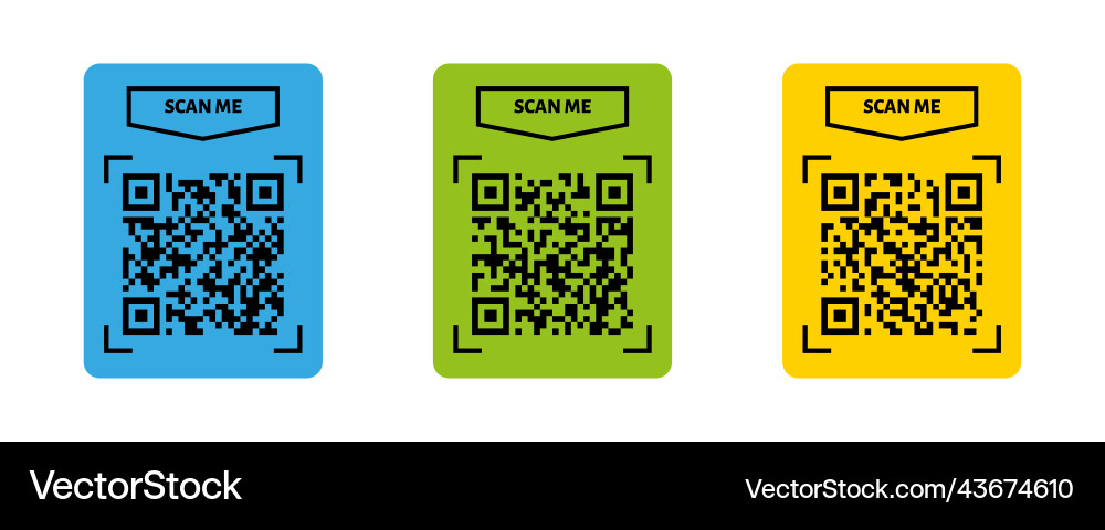 Scan me qr code design for payment text Scan me qr code design for payment text vector image