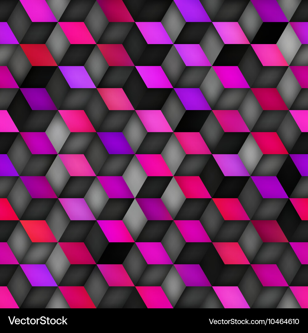 Seamless multicolor gradient cube shape Vector Image