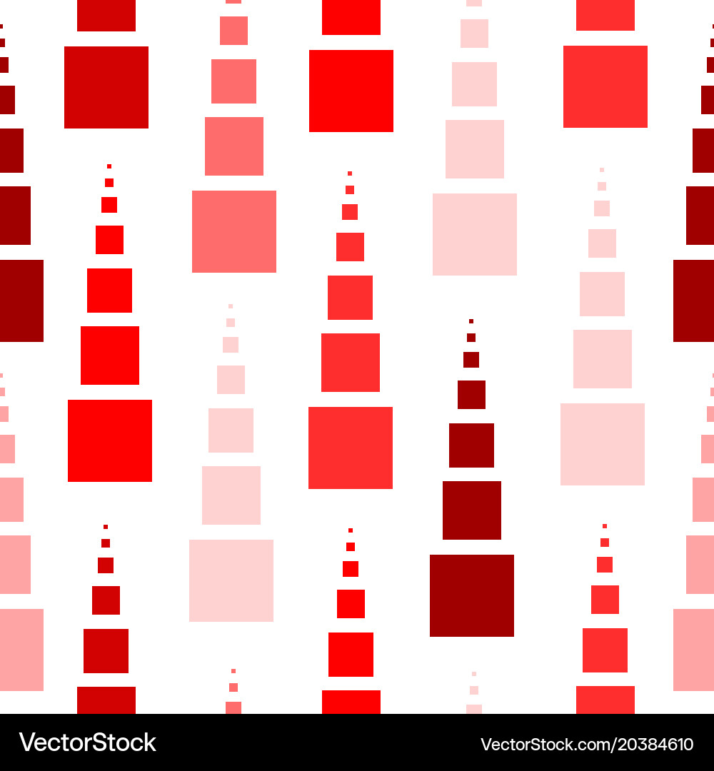 Seamless pattern with squares in red colors vector image