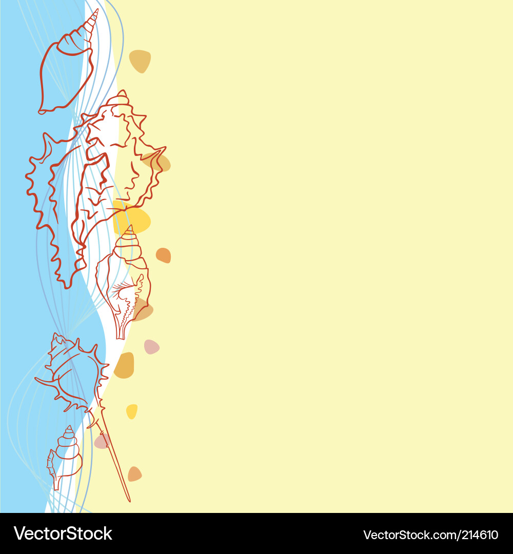 Seashell Background vector image