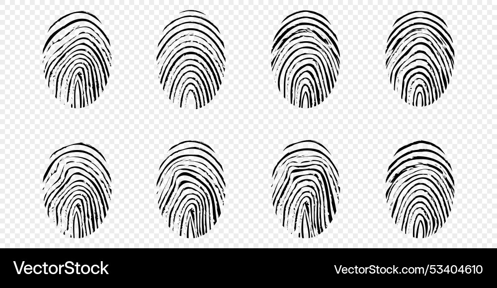 Set fingerprint scanning icon Set fingerprint scanning icon vector image