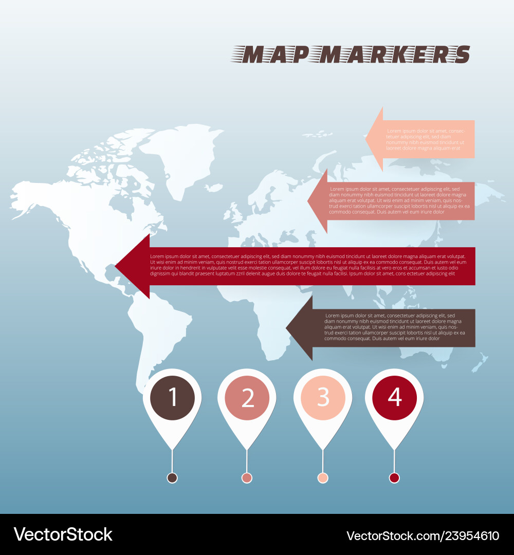 Set of colorful map markers pointer Vector Image